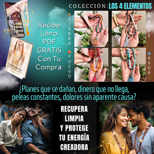 📿 Collar Budista de Protección con Piedras Energéticas Auténticas