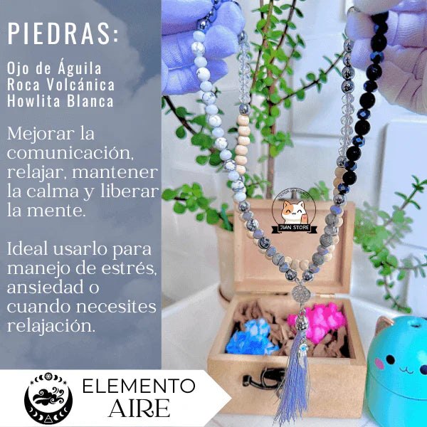 📿 Collar Budista de Protección con Piedras Energéticas Auténticas