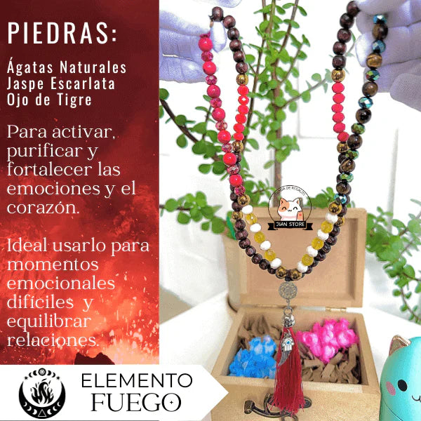 📿 Collar Budista de Protección con Piedras Energéticas Auténticas