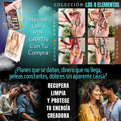 📿 Collar Budista de Protección con Piedras Energéticas Auténticas