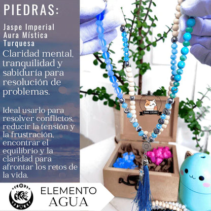 📿 Collar Budista de Protección con Piedras Energéticas Auténticas