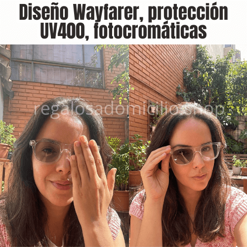 Oferta Lentes Unisex Estilo Wayfarer Fotocromáticas